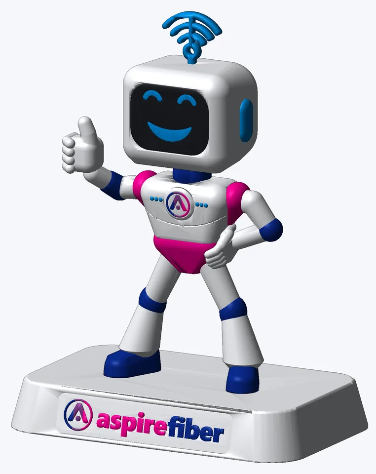 Aspire Fiber Mascot Figure